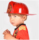 Den goda fen brandweerhelm speelgoed verstelbaar 28 cm rood.