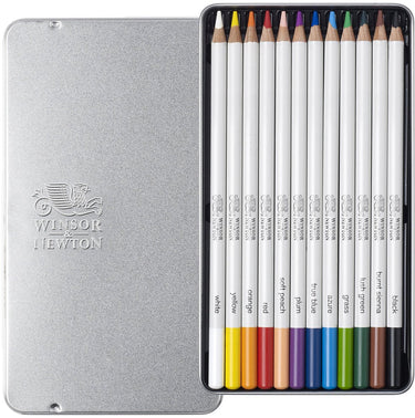 Winsor newton studio collection 12 soft thick-core aquarelpotloden