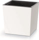 Prosperplast - vierkant bloempot met inzet - 29,5 cm x 29,5 cm x 29 cm - wit