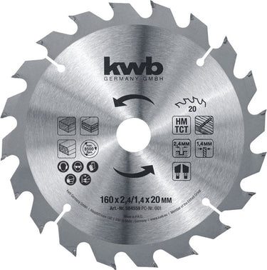 Kwb cirkelzaagblad hm - 130x16mm - 18t