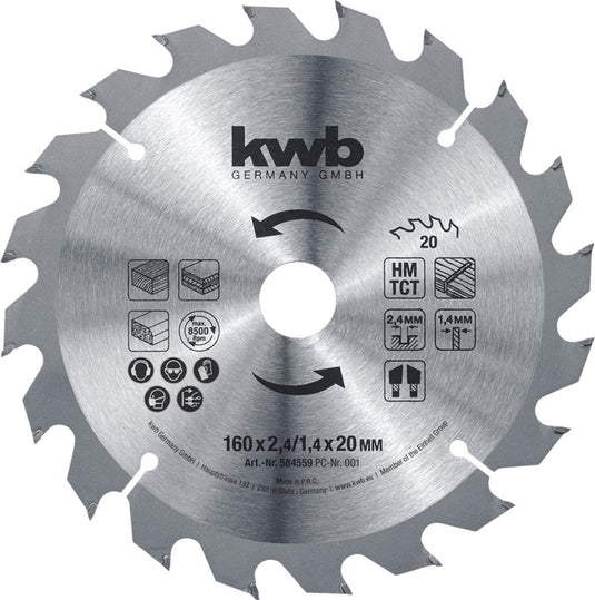 Kwb cirkelzaagblad hm - 130x16mm - 18t