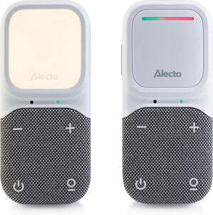 Alecto babyfoon - audio babyfoon - full eco dect - nachtlampje - lange stand-by tijd - dbx135 - wit grijs