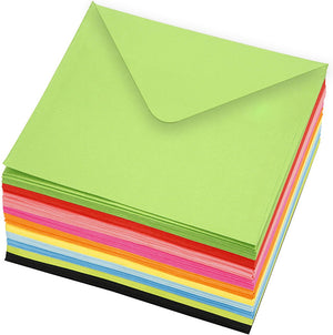 Creativ company cc coloured envelopes, envelope size 16x16 cm, 80 g, assorted colours, 10x10 pc 1 pack