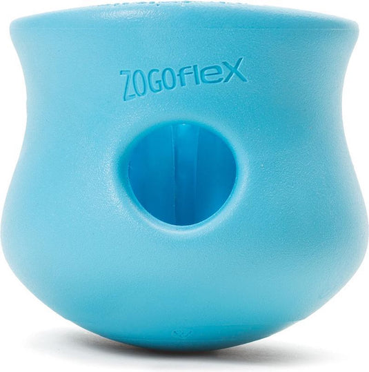 West paw toppl zogoflex - sterk honden speelgoed - slowfeeder - blauw - large - 10 cm
