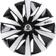 wieldoppen Lazio 16 inch ABS zwart zilver set van 4