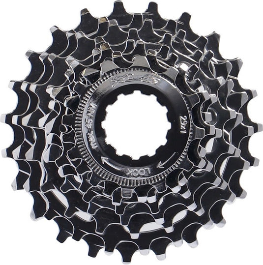 Xlc 8 speed cassette - shimano 16-25t - staal - zwart