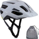 Bbb cycling dune mips 2.0 fietshelm volwassenen - mtb helm racefiets helm met helmtas - wielrenhelm - fietshelm dames - fietshelm heren - mat grijs wit - maat l - bhe-22t