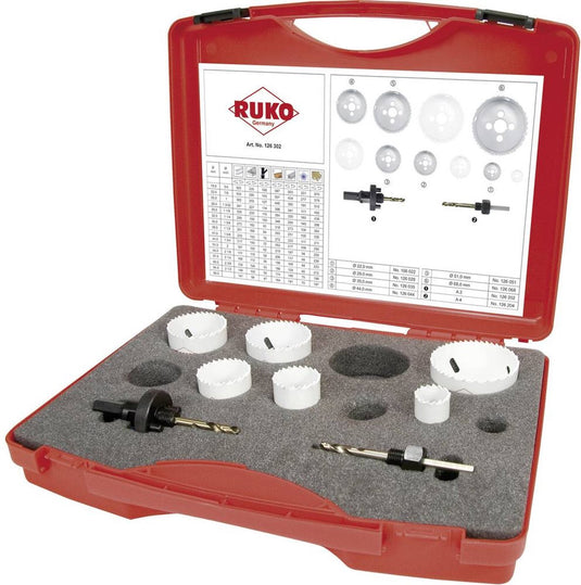 Ruko 126302 gatenzaagset 8-delig 22 mm, 29 mm, 35 mm, 44 mm, 51 mm, 68 mm kobalt 1 set(s)