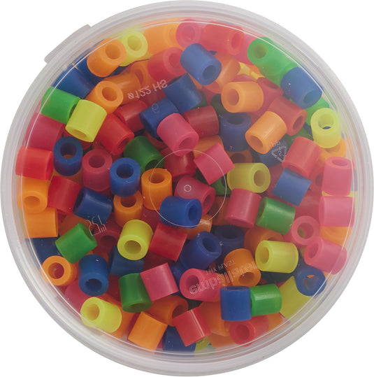 Hama strijkkralen maxi in bak - neonmix (051), 600st.