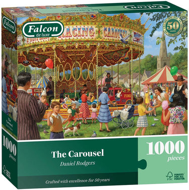 Falcon puzzel - legpuzzel 1000 stukjes - the carousel - multicolor.