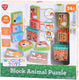 Playgo play houten blokpuzzel dieren - educatief speelgoed 20-delig.