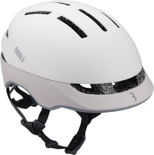 Bbb cycling sidestreet mips urban fietshelm - unisex - e-bike helm met fidlock sluiting - 14 ventilatiegaten - l (59-63cm) - mat warm grijs beige