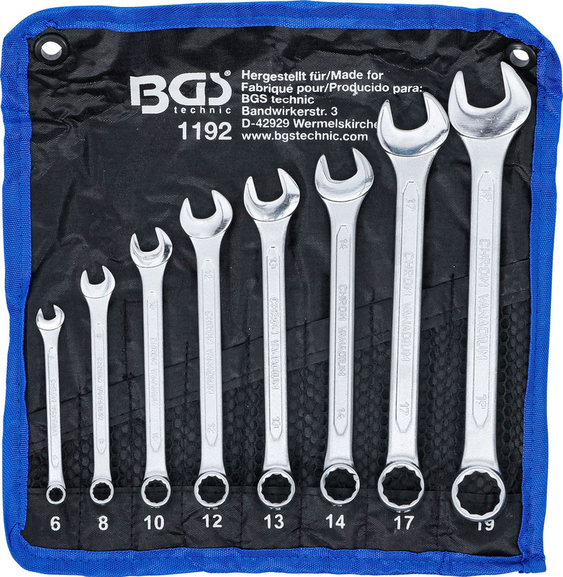 Load image into Gallery viewer, Bgs technic combination wrench set sw 6 - 19 mm 8 pcs.
