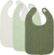 Meyco baby uni slab - 3-pack - badstof - offwhite soft green forest green