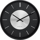 Nextime retro ii – wandklok – 25 cm – metaal – zwart zilver – stil