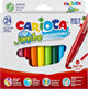 Carioca viltstift jumbo maxi assorti 24st | set a 24 stuk
