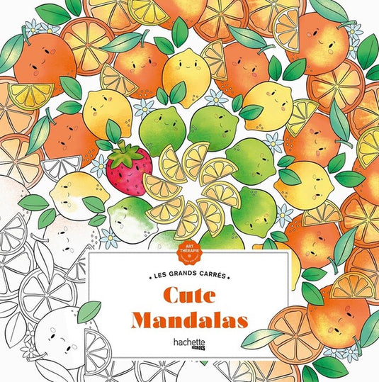 Hachette heroes les grands carrés cute mandalas - - kleurboek voor volwassenen
