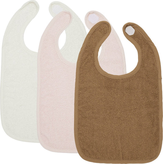 Meyco baby uni slab - 3-pack - badstof - offwhite soft pink toffee