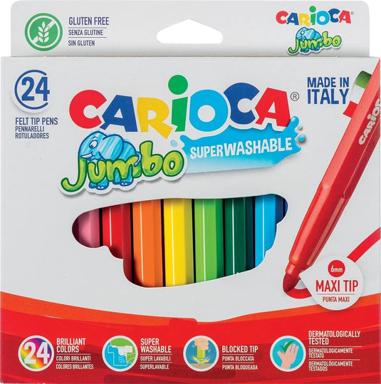 Carioca viltstift jumbo maxi assorti 24st | set a 24 stuk