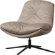 Woood arve draaifauteuil - bedrukte stof - naturel melange - 86x82x87