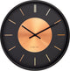 Nextime retro ii – wandklok – 25 cm – metaal – zwart koper – stil