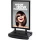 Stoepbord showdown wtr70x100blk aluminium zwart
