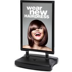 Stoepbord showdown wtra1blk aluminium zwart