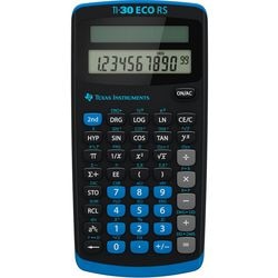 Rekenmachine texas instruments ti-30 eco rs zwart batterij, solar