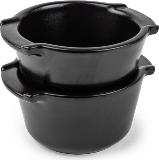 Peugeot appolia set van 2 ovenschalen - 0,20 l - satijnzwart - keramiek