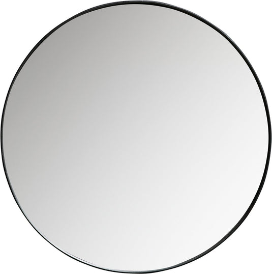 Woood doutzen spiegel - metaal - zwart - 80x80x5