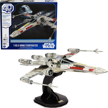 4d build star wars - t-65 x-wing starfighter - 3d puzzel - 160 stuks - kartonnen bouwpakket