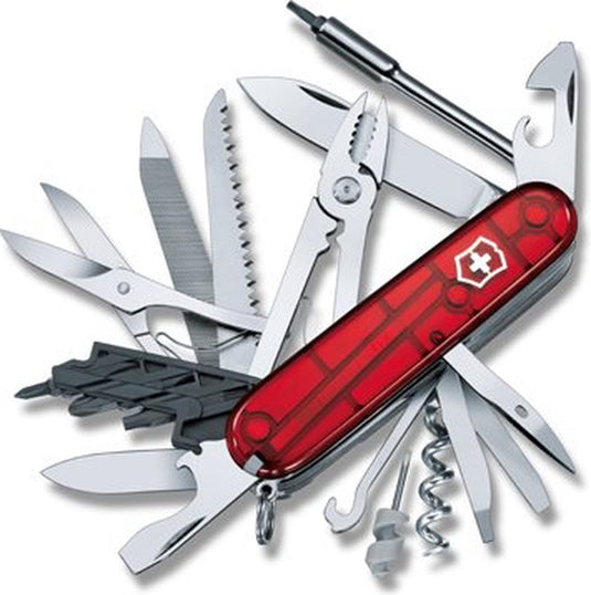 Victorinox cybertool 41 functies transparant rood