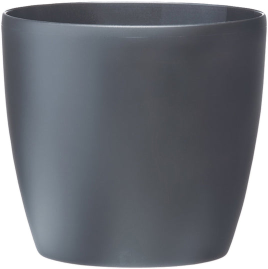 Elho brussels rond wielen 35 - grote bloempot voor binnen - 100% gerecycled plastic - ø 35 x h 33 cm - antraciet