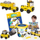 Clics builders 5-in-1 bouwblokken– duurzaam speelgoed gemaakt van gerecycleerde kunststof- bouwset 5 in 1 - speelgoed 4,5,6,7,8 jaar jongens en meisjes- educatief speelgoed- montessori speelgoed- constructie speelgoed