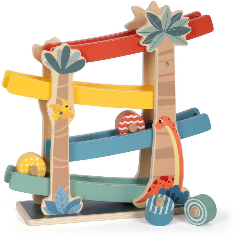 Load image into Gallery viewer, Small foot - houten knikkerbaan dino
