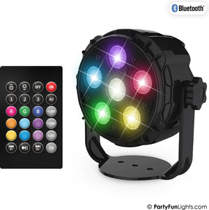 Partyfunlights - 6 led - par - disco lamp - usb - met afstandsbediening