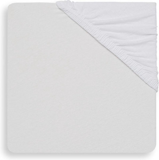Jollein - baby hoeslaken boxmatras jersey (wit) - katoen - hoeslaken baby, hoeslaken box - 75x95cm