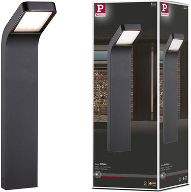 Paulmann led-bolderlamp kulma zeewater bestendig ip44 500 mm 3000k 7,5w 520lm 230v antraciet aluminium