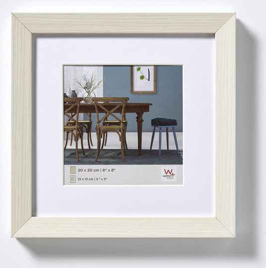 Walther fiorito - mdf houten lijst - fotoformaat 20x20 cm - wit