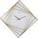 Nextime turning square – grote wandklok – 85 × 85 cm – metaal – goud wit