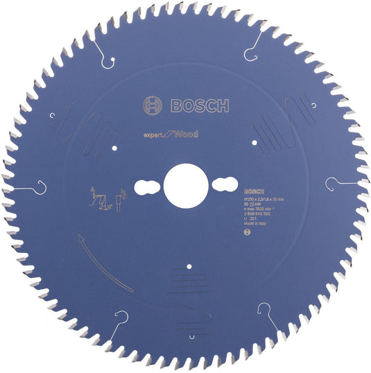 Bosch cirkelzaagblad expert for wood - 250 x 30 x 2,5 mm - 80 tanden