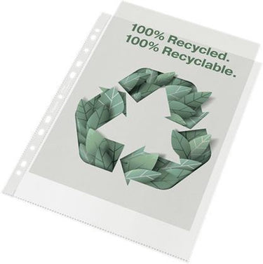 Esselte 100% gerecyclede pp a4 maxi showtas - 70 micron - 100x transparante insteekhoezen - ideaal voor thuiskantoor