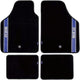 Sparco automatten universeel set van 4 - stof - zwart met blauw