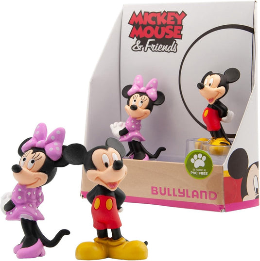 Bullyland 15083 – speelfiguren disney mickey minnie – levensecht en detailrijk vormgegeven – ideaal als taartfiguur, verzamelobject of vrolijk cadeautje voor kinderen vanaf 3 jaar