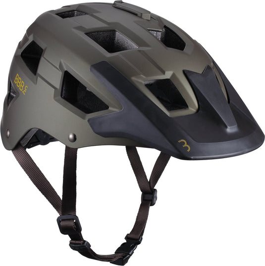 Bbb cycling mtb helm nanga - met bevestiging voor camera of verlichting - wasbare padding - fietshelm volwassenen: heren dames - mat olijf groen - l - bhe-54