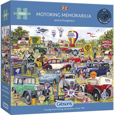 Gibsons - motoring memorabilia (door adrian chesterman) - 1000 stukjes 68×49cm (b×h) - legpuzzel voor volwassenen