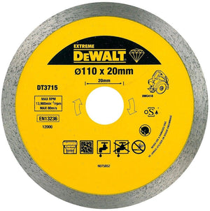 Dewalt extreme serie - diamantschijf - 110mm - voor dwc410 - gres en graniet