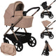 Lionelo carmine kinderwagen 3 in 1 – inclusief astrid i-size autostoel – graveltech all-terrain wielen – 3d ventilatie airydots matras – anti-reflux reiswieg – comfortabele vering – inklapbaar met zitting – upf50+ – complete accessoireset