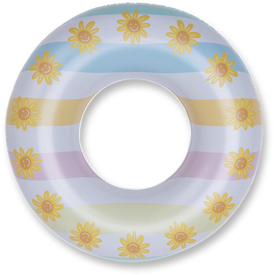 Swim essentials beach palms - zwemband - ø55 cm - meerkleurig - regenboog bloemen- kind