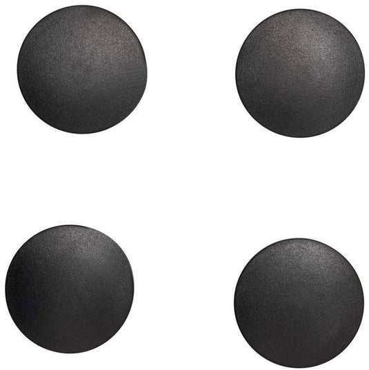 Maul magneet solid rond 4 stuks 1,5 kg kunststof ferriet bruchsicher ø 3.8 x 1.25 cm zwart